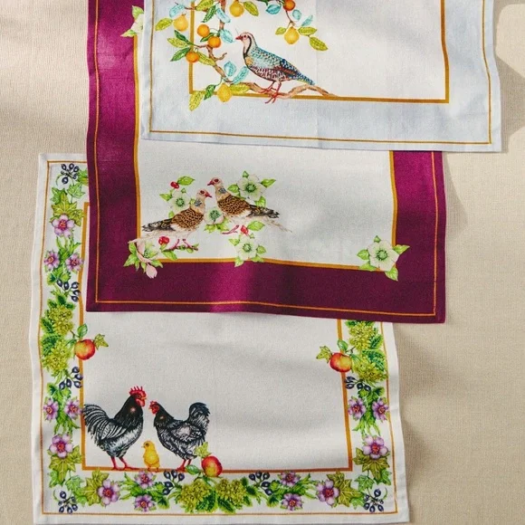 2023 Lou Rota twelve Days of Christmas napkin set of 12 - Picture 6 of 14